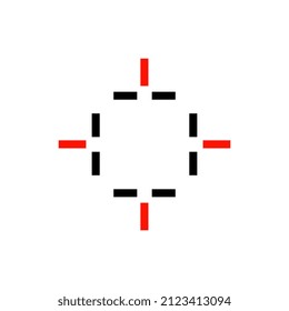 abstract flat letter t target  symbol tech modern 