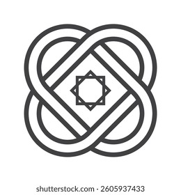 
abstract flat line illustration vector icon