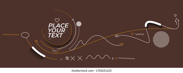 Abstract flat linear promotion dynamic geometric motion shapes. Pattern for cover design, poster, card, greeting, business, decoration.