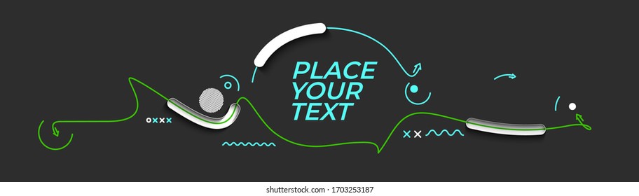 Abstract flat linear promotion dynamic geometric motion shapes. Pattern for cover design, poster, card, greeting, business, decoration.