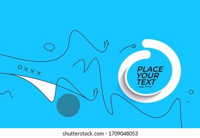 Abstract flat linear promotion dynamic geometric motion shapes. Pattern for cover design, poster, card, greeting, business, decoration.