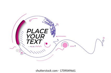 Abstract flat linear promotion dynamic geometric motion shapes. Pattern for cover design, poster, card, greeting, business, decoration.