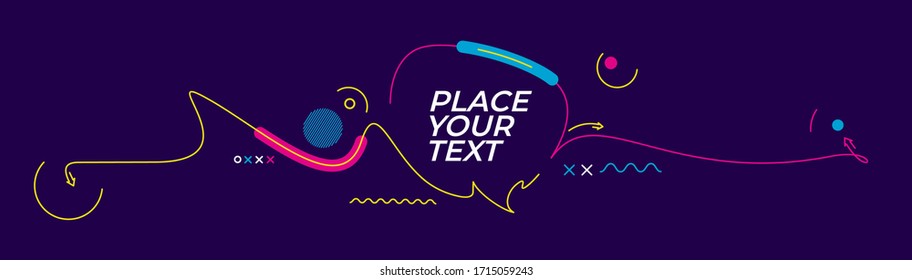 Abstract flat linear promotion dynamic geometric motion shapes. Pattern for cover design, poster, card, greeting, business, decoration.