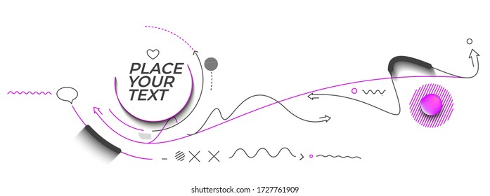 Abstract flat linear promotion dynamic geometric motion shapes. Pattern for cover design, poster, card, greeting, business, decoration.