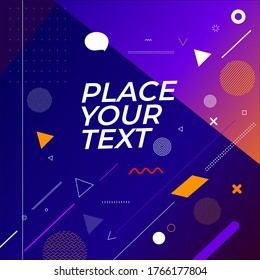 Abstract flat linear promotion dynamic geometric motion shapes. Pattern for cover design, poster, banner, card, greeting, business, decoration.