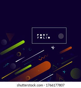 Abstract flat linear promotion dynamic geometric motion shapes. Pattern for cover design, poster, banner, card, greeting, business, decoration.