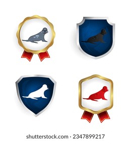 Abstract Flat Mammal Seal Badge and Label Collection, can be used for business designs, presentation designs or any suitable designs.