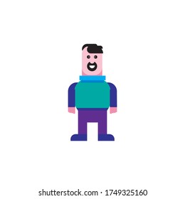 abstract flat man illustration vector 