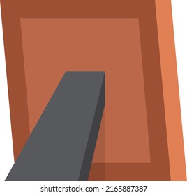 Icono de diseño mínimo plano abstracto de la parte posterior del marco