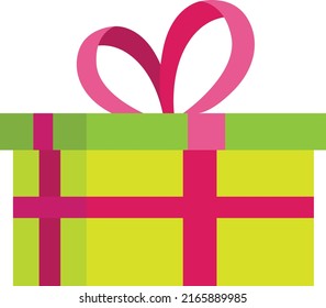 Resumen Icono de diseño mínimo plano de regalo de paquete con cinta