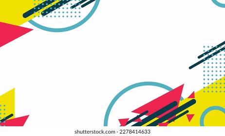 Abstract Flat Modern Memphis Design Background