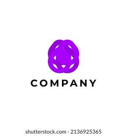 abstract flat modern tech logo design