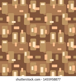 Abstract flat retro seamless pattern with rectangles. Timeless simple vector ornament for textile, wrapping paper, prints, fabric, wallpaper, web etc.