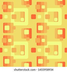 Abstract flat retro seamless pattern with rectangles. Timeless simple vector ornament for textile, wrapping paper, prints, fabric, wallpaper, web etc.