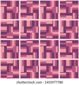Abstract flat retro seamless pattern with rectangles. Timeless simple vector ornament for textile, wrapping paper, prints, fabric, wallpaper, web etc.