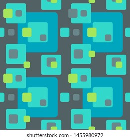 Abstract flat retro seamless pattern with rectangles. Timeless simple vector ornament for textile, wrapping paper, prints, fabric, wallpaper, web etc.
