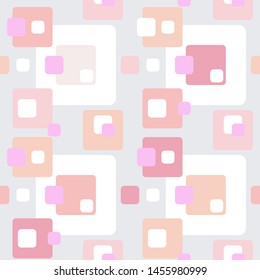 Abstract flat retro seamless pattern with rectangles. Timeless simple vector ornament for textile, wrapping paper, prints, fabric, wallpaper, web etc.
