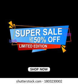 abstract flat ribbon origami design for sale promotion and advertisement
