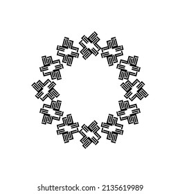 abstract flat round rotation logo