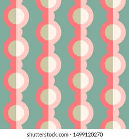 Abstract flat seamless pattern with dotted garlands. Timeless simple vector pattern for textile, prints, fabric, wallpaper, wrapping paper, web etc.