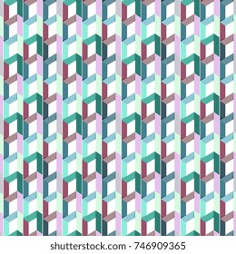 Abstract flat seamless pattern with paper stripes