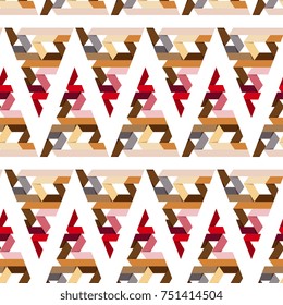 Abstract flat seamless pattern with paper stripes