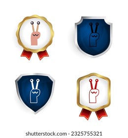 Abstract Flat Snail Head Badge and Label Collection, can be used for business designs, presentation designs or any suitable designs.