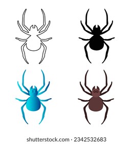 Abstract Flat Spider Arthropod Silhouette Illustration, can be used for business designs, presentation designs or any suitable designs.