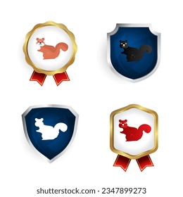 Abstract Flat Squirrel Animal Badge and Label Collection, can be used for business designs, presentation designs or any suitable designs.