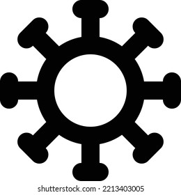Abstract flat style designed illustration of virus 