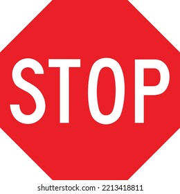 Abstract flat style designed illustration of stop sign 