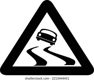Abstract flat style designed illustration of slipring road  