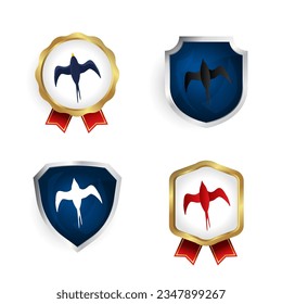 Abstract Flat Swallow Bird Badge and Label Collection, can be used for business designs, presentation designs or any suitable designs.