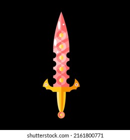 Abstraktes Flachschwert-Blade-Krieg-Logo Vectordesign Stil Symbol Symbol für Spiele
