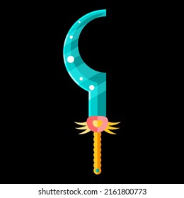 Abstract Flat Sword Blade Weapon War Logo Vector Design Style Icon Symbol Sign For Games