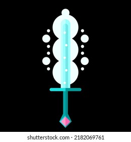 Abstract Flat Sword Blade Weapon War Logo Vector Design Style Icon Symbol Sign For Games