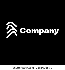 abstract flat tech modern logo design