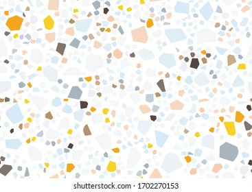 Abstract flat terrazzo seamless for textile design. Seamless background pattern.