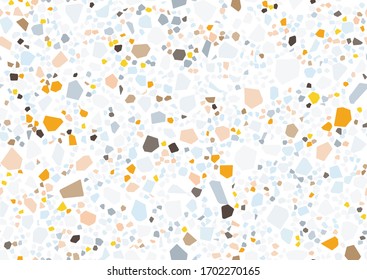 Abstract flat terrazzo seamless for textile design. Seamless background pattern.
