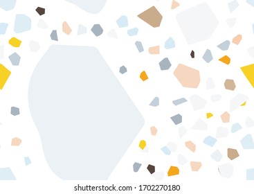 Terrazo plano abstracto sin fisuras para el diseño textil. Patrón de fondo sin problemas.