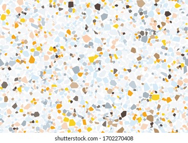 Abstract flat terrazzo seamless for textile design. Seamless background pattern.