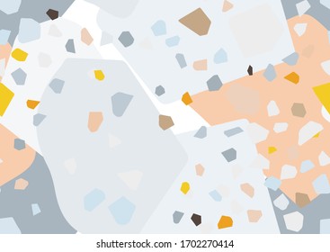 Abstract flat terrazzo seamless for textile design. Seamless background pattern.