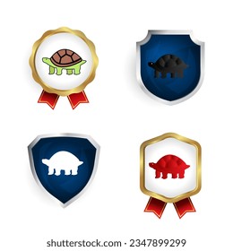 Abstract Flat Turtle Animal Badge and Label Collection, can be used for business designs, presentation designs or any suitable designs.
