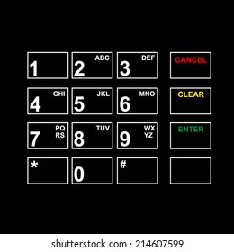 abstract flat user interface keypad 