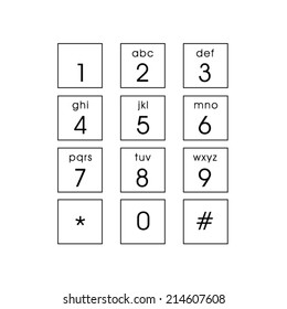 abstract flat user interface keypad 
