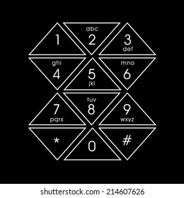abstract flat user interface keypad 