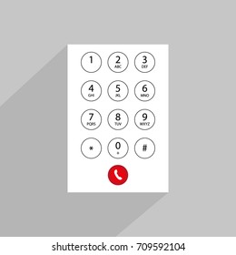 abstract flat user interface keypad