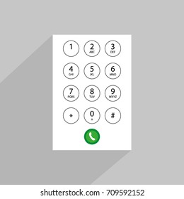 abstract flat user interface keypad