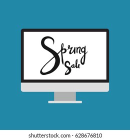 Abstract flat vector illustration. Spring sale.