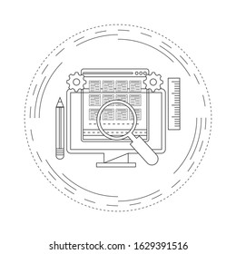 Abstract flat vector illustration of web design and development concepts.